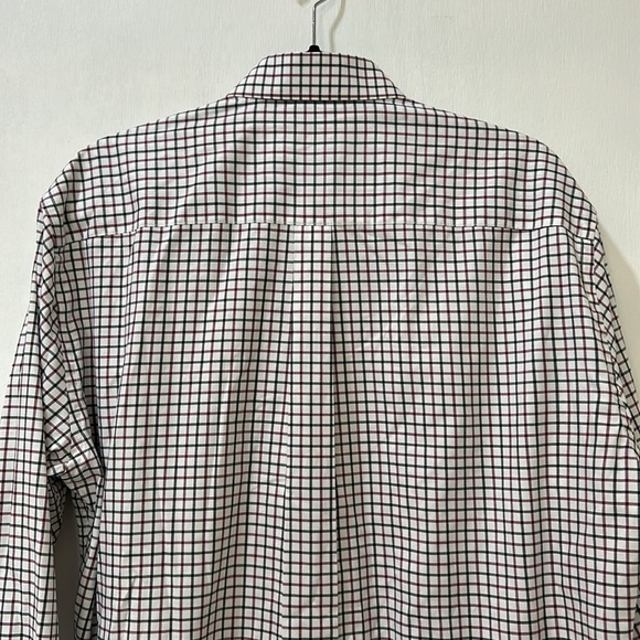 PETER MILLAR MENS BUTTON DOWN SHIRT CHECKER PLAID WHITE SZ LG - Picture 4 of 11
